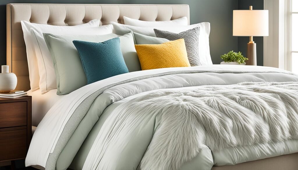 cozy bedding and pillow