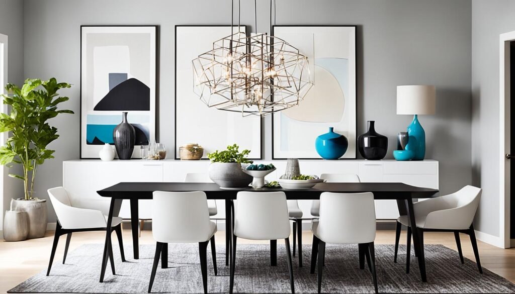 modern dining room decor