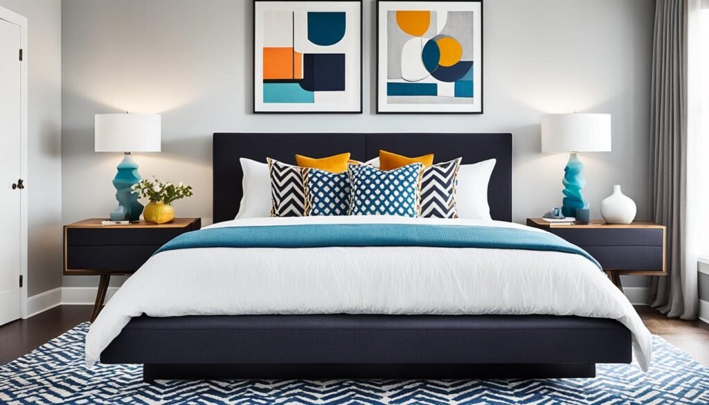 vibrant bedroom design