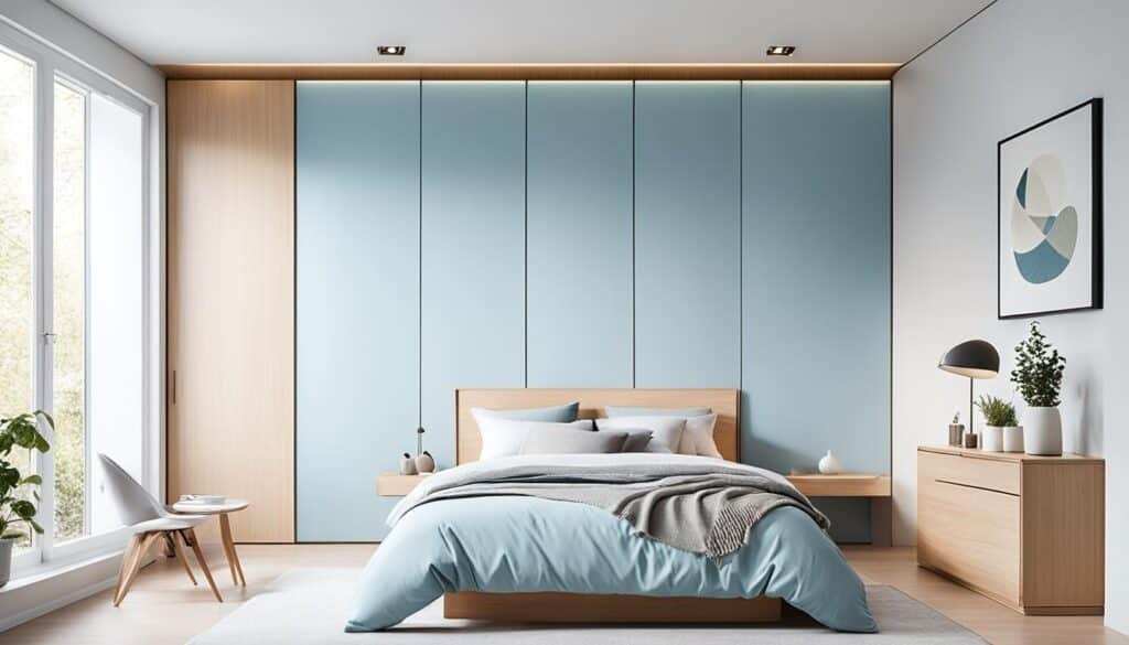 built-in bed and wardrobe