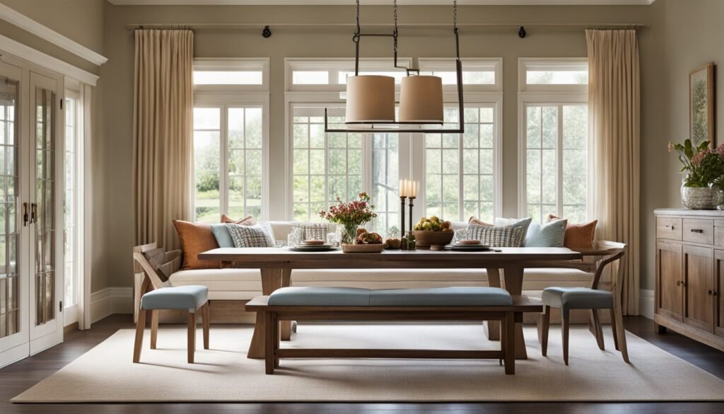 comfortable dining bench seating