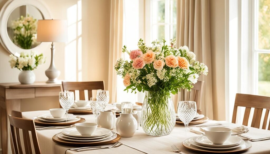 beige dining room