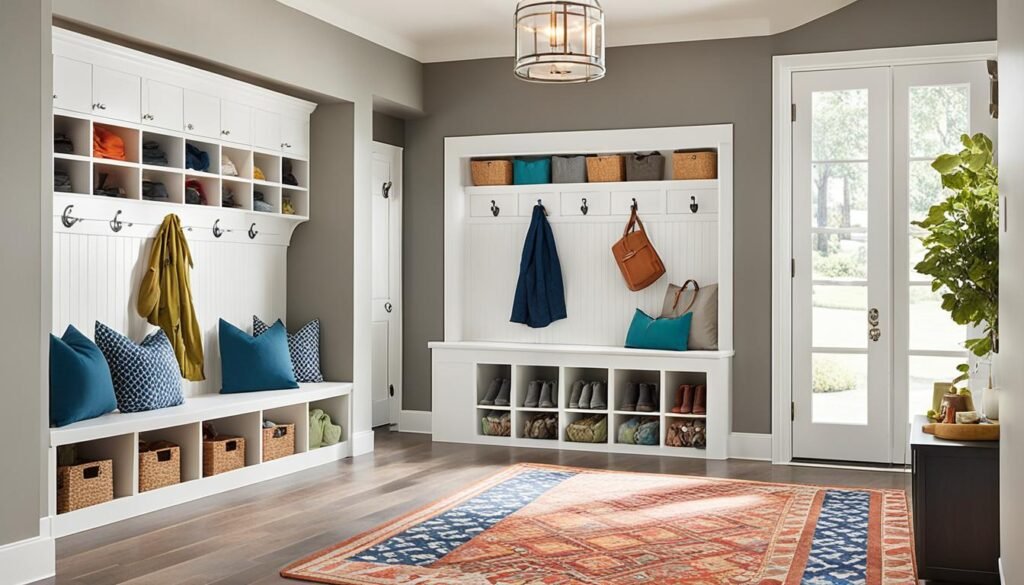 built-in mudroom bench