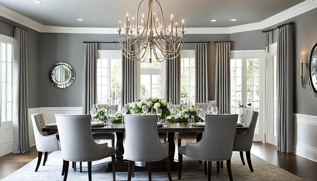 gray dining room