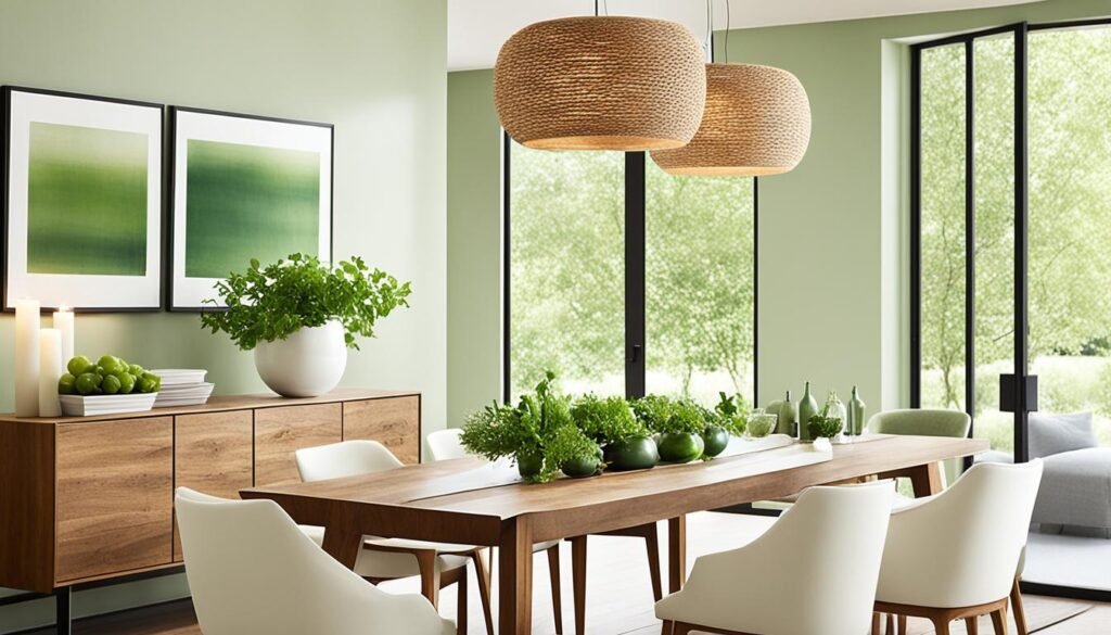 green dining room