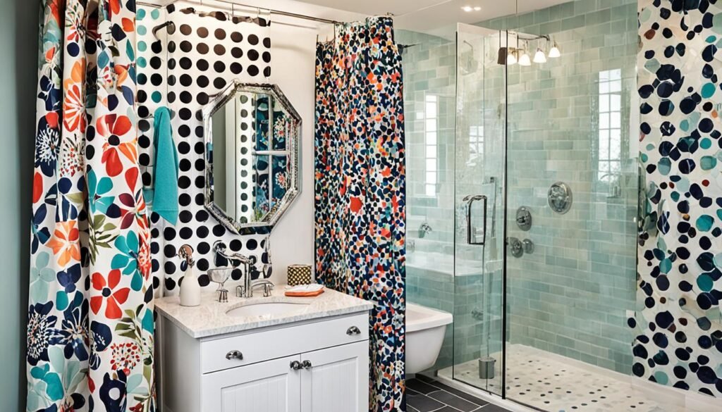 pattern mix bathroom