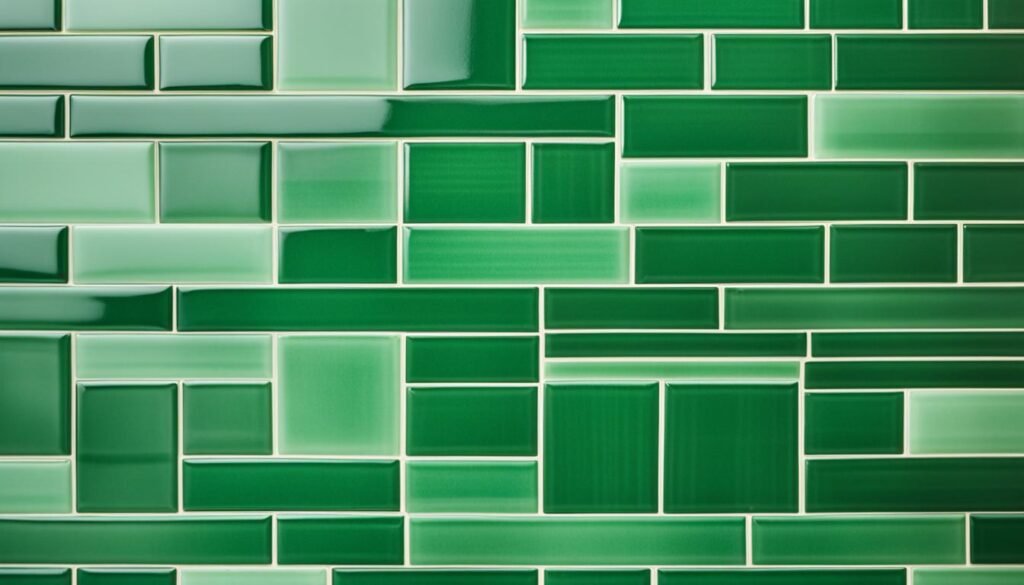 green tile backsplash