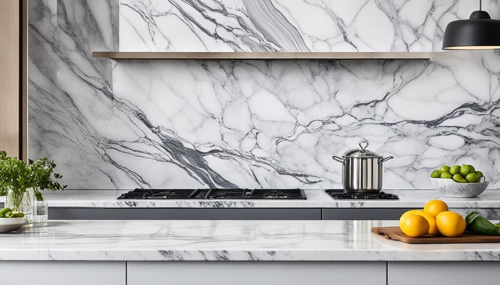 marble backsplash